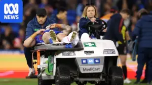 Knights lose $13m man to injury after star forward stretchered off - Nine.com.au