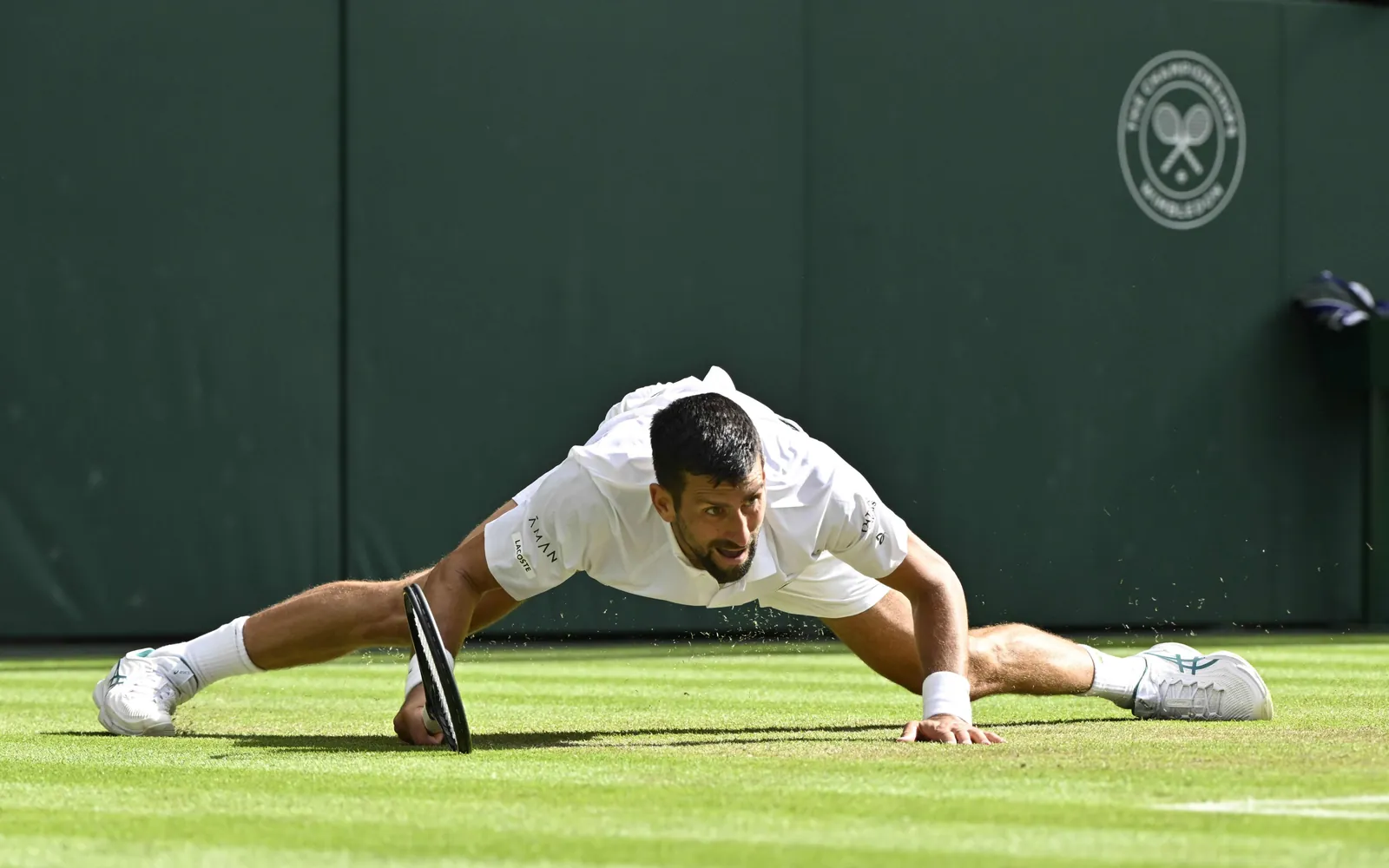 Serbian tennis player Novak Djokovic at Wimbledon 2025.